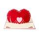 thumbnail image 3 of 2 tarjetas de felicitación 3D de San Valentín con forma de corazón (rojas), 3 of 7