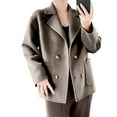 thumbnail image 6 of Sakmal Womens Barn Coat Yellow Plus Size Peacoat Jacket Winter Jackets for Women M, 6 of 7