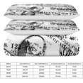 thumbnail image 2 of HAHDAXIA Newspaper Bedding Solid Comforter Set for All Seasons,3 Pieces(1 Comforter+2 Pillowcases),Soft Microfiber Bedding Set Twin(86"x70"), 2 of 7