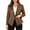 Coffee, variant on Womens Open Front Blazer Long Sleeve Lapel Collar Work Office Business Casual Suit Jacket for Professional Attire Light Brown XL