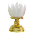 thumbnail image 1 of Lámpara de ambiente de vela LED con forma de loto oscilante para decoración del hogar (beige) Likrtyny Para estrenar, 1 of 4