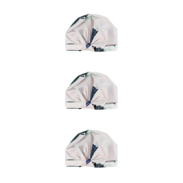 sweethay Ducha Gorros de baño Estampado de flores Impermeable Reutilizable Lazo elástico Grueso Turbante ajustable Sombrero universal Type1 NO1