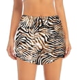 thumbnail image 2 of Balery Watercolor Zebra Pantalones cortos deportivos para mujer con forro y dos bolsillos, elásticos, para entrenamiento, gimnasio, yoga-X-Large, 2 of 7