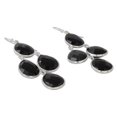 thumbnail image 2 of NOVICA Onyx chandelier earrings, 'Midnight Chandelier', 2 of 6