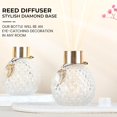thumbnail image 2 of 4Pcs Reed Diffuser Set with Metal Golden Decoration, 3.5oz-4.2oz Empty Reed Diffuser Bottles with 20Pcs Reed Diffuser Sticks, Unique Design Bottles for Home and Office (Spiky Ellipsoidal), 2 of 7