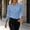 Sky Blue, variant on IUYRTFE Women Lapel Collar Long Sleeve Button Down Shirt Slim Fit Solid Color Casual Blouse for Office Daily Wear