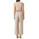 thumbnail image 3 of INSPIRAR CHIC Conjunto de Dos Piezas Casual Sin Mangas Top Corto Cuello en V Pantalones de Pierna Ancha XS Albaricoque, 3 of 6