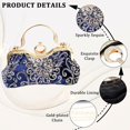 thumbnail image 2 of Evening Bag Beaded Clutch Handbag for Women, Floral Embroidery Rhinestone Vintage Bags for Wedding Prom Bridal Party, 2 of 6