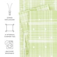 thumbnail image 6 of Noble Linens Moss Polka Dot Pattern Duvet Set 3-Piece Duvet Cover Set, King/Cal King, 6 of 12