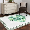 thumbnail image 3 of Area Rugs for Living Room 4x6 Ft, St Patrick's Day Non Slip Area Rugs for Kitchen Bedroom Entryway, Watercolor Lucky Shamrocks Heart Washable Carpet Runner Rug Floor Mats for Bedroom Home Decor, 3 of 8