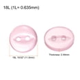 thumbnail image 2 of Uxcell 12 piezas 18L botones de costura redondos rosas de 11.5 mm 15/32" de resina con 2 agujeros, botones de repuesto para decoración de manualidades., 2 of 6