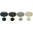 thumbnail image 3 of MERIVILLE Set of 2 Blossom Window Drapery Medallion Holdbacks, Curtain Tiebacks, Wall Hook, Tassel Holder, French White, 3 of 3