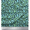 thumbnail image 1 of Soimoi Black polyester Crepe Fabric Leaves Leaves Print Fabric by the Yard 52 Inch Wide, 1 of 3