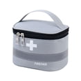 thumbnail image 2 of Botiquín de primeros auxilios vacío, bolsa de almacenamiento de emergencia con asa, bolsa médica, estuche para S Gris, 2 of 9