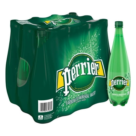 Perrier Carbonated Mineral Water, 33.8 fl oz. Plastic Bottle (12 Count) - Walmart.com