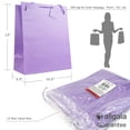 thumbnail image 2 of Allgala 12PK Value Premium Solid Color Paper Gift Bags (13"LG-Lavender-GP50142), 2 of 2