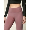 thumbnail image 3 of Made by Johnny Women's Peached Seamless Front Leggings with Inner Pocket Ankle Boot cut Yoga Pants XXL ROSE_PINK, 3 of 6