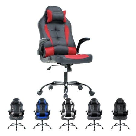 CL.HPAHKL Red Gaming Chair, Ergonomic Computer Chair Gaming High Back PU Leather Gamer Chair with Lumbar Support, Height Adjustable Video Game Chair for Adults