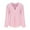 Pink, variant on cfhntfmh Plus Size Tops for Women Soft V Neck Solid Color Tunic Shirts Fashion Long Sleeve Work Business Casual Blouses