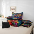 thumbnail image 6 of Manfei Boho Floral 7-Piece Twin Bedding Sets,Rustic Botanical Bedding Comforter Set,Rainbow Flower Sheet Sets For Kids,Breathable Home Decor Reversible, 6 of 8