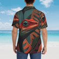 thumbnail image 4 of Fuzoiu Colorful Reptile And Leaves Print Hawaiian Shirt for Men, Summer Beach Casual Short Sleeve Button Down Shirts, Men’s Beach Summer Shirts with Pocket,Medium, 4 of 7