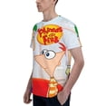 thumbnail image 6 of Phineas And Ferb Shirt 3d Printed T Shirt Crewneck Short Sleeve Top Tees For Mens, 6 of 8