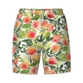 thumbnail image 4 of Lsque Mens Swim Trunks Fruits Peach1 Pattern - Bathing Suit Compression Liner - Beach Swim Shorts Swimwear - (S-3XL) - Stretch Quick Dry -3X-Large, 4 of 9