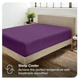 thumbnail image 6 of 2-Pack Fitted Bottom Sheets Twin XL - Premium 1800 Ultra-Soft Wrinkle Resistant Microfiber - Deep Pocket (Twin XL, Plum), 6 of 8