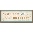 thumbnail image 2 of Pela 32x15 Black Ornate Wood Framed with Double Matting Museum Art Print Titled - You Had Me at Woof, 2 of 4