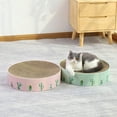 thumbnail image 4 of Cat Toy, Corrugated Cardboard Cat Catnip Scraper Nail Scraper Mat Kitten Bed Toy-Green-Large, 4 of 5