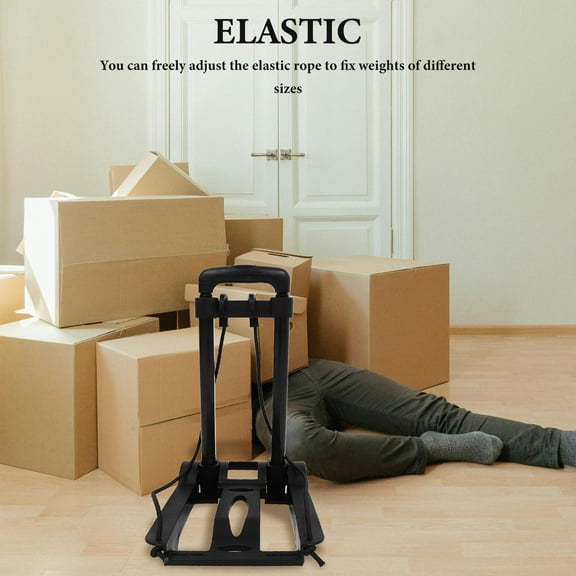 TEHAUX Folding Luggage Cart Hand Truck Black Lightweight Portable Foldable Travel Cart for Daily Use and Easy Transport