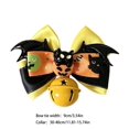 thumbnail image 2 of Yellow Pumpkin Print Detachable Ribbon Pet Collar Bow Jingle Bell Cat Small Dog Halloween Decor, 2 of 4