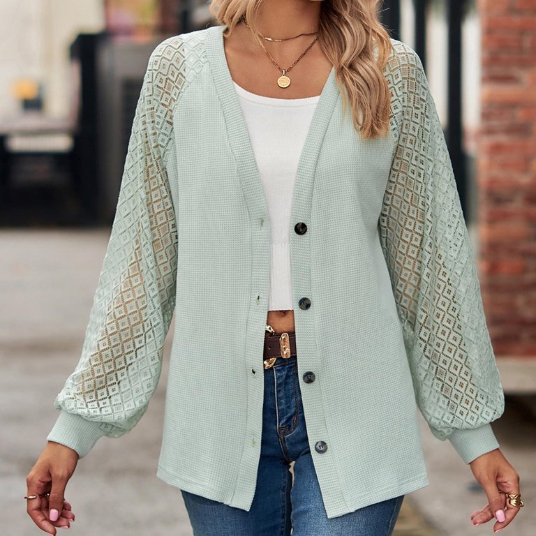 Ozmmyan Women's Long Sleeve Soft Chunky Knit Sweater Open Front Cardigans  Outwear Coat - Walmart.com