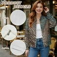 thumbnail image 6 of DISNIMO Leopard Print Sweatshirts for Women Zip Up Jackets Long Sleeve Outwear Warm Sweatshirts for Fall Winter, 2XL, 6 of 7