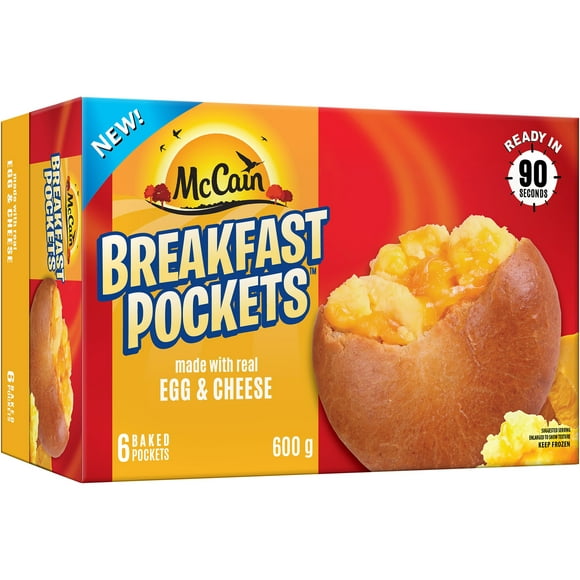 McCain® Egg and Cheese Breakfast Pockets™, 6 x 100g