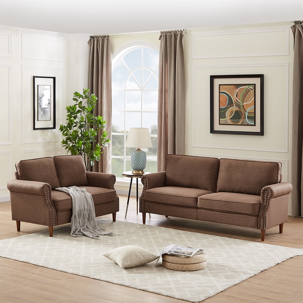 Urhomepro Mid Century Sectional Sofa Couch Modern Upholstered Couch