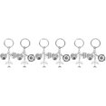 thumbnail image 4 of 6 pcs Zinc Alloy Creative Keyrings Pendant Graduation Compass World Map Key Rings, 4 of 8