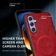 thumbnail image 5 of ELEHOLD PU Leather Case For Samsung Galaxy A25 5G Slim Magnetic Shockproof Cover, [MagSafe Compatible], [Lens&Screen Protection], Drop protection Case - Winered, 5 of 11
