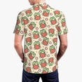 thumbnail image 3 of Balery Frog Hold Strawberry Printed Men’s Short Sleeve Polo Shirt, Midweight Men's Shirt,Golf Polo shirts -Large, 3 of 8