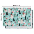 thumbnail image 6 of Blue Christmas Santa and Snowman Pattern Summer Placemats Table Placemats Set Of 4-Linen Kitchen Washable Placemats Table Mats 11.8"x17.7" Non-Slip Heat Resistant, 6 of 6
