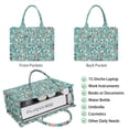 thumbnail image 2 of Large Capacity Tote Bag,Pitbull Dog and Flower Floral Handbag Fashion Luxury Tote Bag,15.7"x13"x 5.1" Inches,Laptop Compatible, 2 of 6