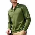 thumbnail image 2 of PNTUTB Men's Casual Long Sleeve Shirt Classic Button Lapel Collared Basic Solid Color Designed Fashion Blouses, 2 of 6