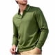 thumbnail image 2 of pstuiky camisas de manga larga para hombre, Top informal holgado de color liso con medio botón y solapa de manga larga para hombre camisetas de hombre m, 2 of 8