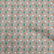 oneOone Polyester Spandex Gray Fabric Christmas Sewing Craft Projects Fabric Prints By Yard 56 Inch Wide