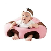 Siège de soutien pour bébé nourrissons apprenant à s'asseoir chaise canapé coussin en peluche doux confortable pendant 4-11 mois rose