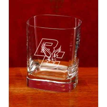 Boston College Eagles Deep Etched Square Double Old Fashion Glass