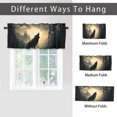 thumbnail image 6 of Wolf Rod Pocket Thermal Insulated Curtain Valance Wildlife Animals Under Full Moon Forest Hunting Theme Window Treatment Valance Curtains for Bathroom 54 by 18 in, 1 Panel, 6 of 6