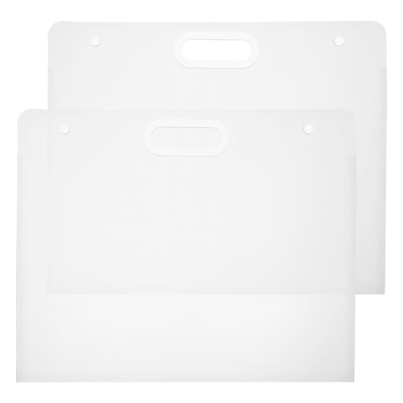 2 Pack 17x14 Inches Art Portfolio Case, Portfolio Folder for Artwork, Posters Storage Bag with Zipper and Handle Mesh Folder Organizers for Poster, Scrapbook, Keepsake and Bulletin Board