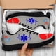 thumbnail image 1 of Doginthehole - Zapatos planos médicos de ECG para trabajadores del hospital, con estampado de latidos del corazón y cordones, marca de diseñador, 1 of 6