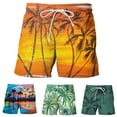 thumbnail image 3 of FAVIPT Mens Swim Trunks Casual Beach Shorts Quick Dry Summer Boardshorts with Pockets Surf Short Board,Plus Size Tropical Shorts for Men Hawaiian, 3 of 3